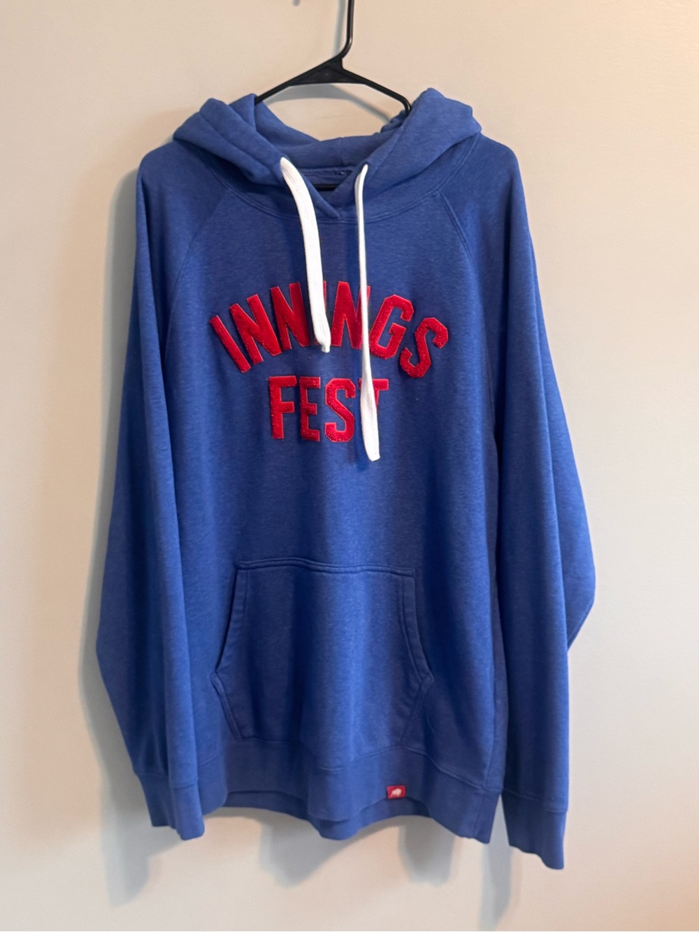 Sportiqe Innings Fest Hoodie 2X Blue Red Pullover Festival Sweatshirt